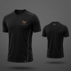 kaos gym premium, baju olahraga pria, t-shirt atletik mewah, kaos running hitam, luxxwear t-shirt